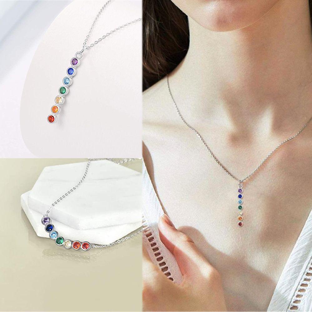 R-flower Chakra Necklace Aksesoris Fashion Wanita Gadis Reiki Healing