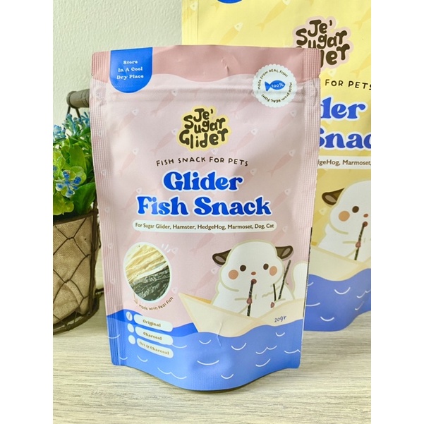 Sugar Glider Fish Snack ORI Thailand, Fish Snack Sugar Glider, Glider Fish Snack