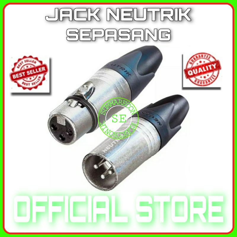 jack xlr cowok cewek neutrik xlr male female sepasang