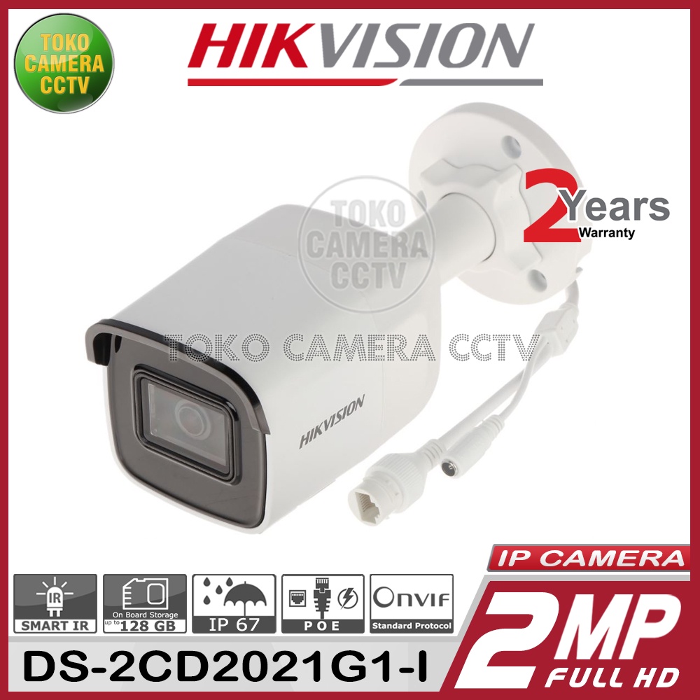 IP CAMERA 2MP HIKVISION DS-2CD2021G1-I IP KAMERA CCTV POE ONVIF