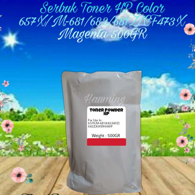 Serbuk Toner Powder HP 657X 657A M681 M682 M681Z M682Z M681DH M681F CF473X CF473A Magenta 500gr