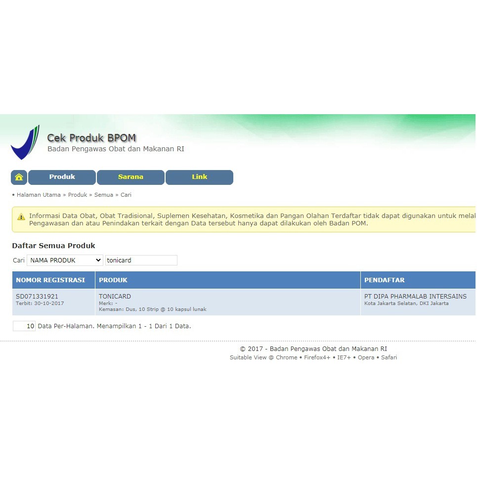 Tonicard Per Box / Vitamin Jantung Escolab Dijamin ORI