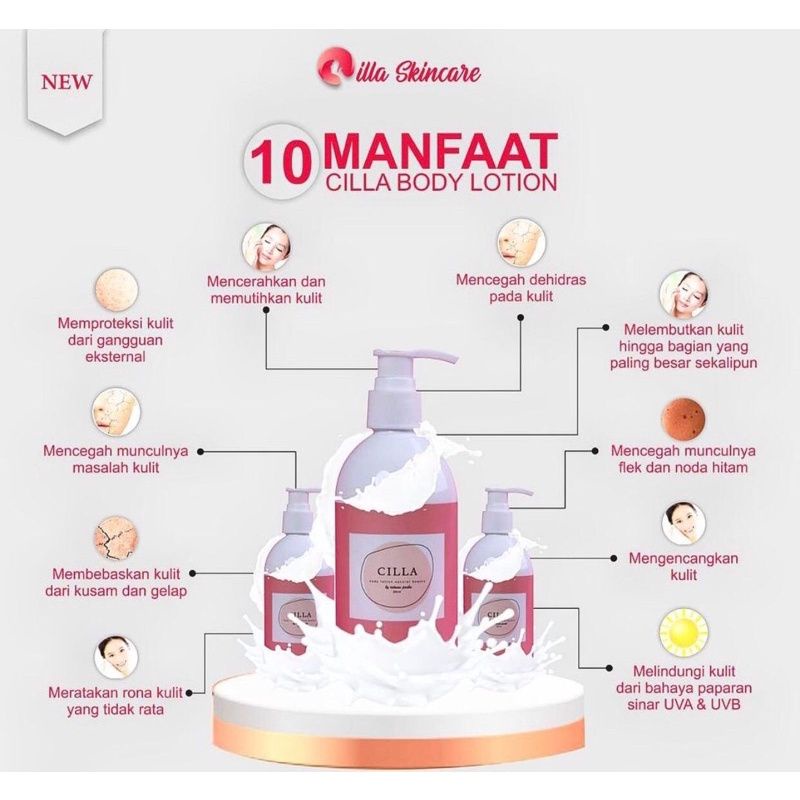 hb cilla / handbody pemutih dosis tinggi sudah BPOM/ agen resmi PADANG