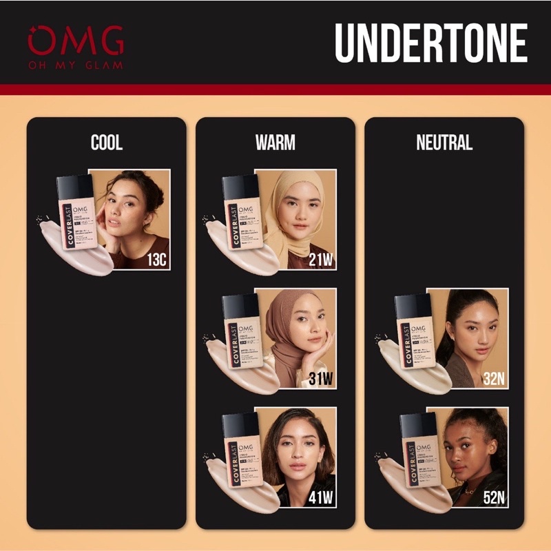 OMG CoverLast Liquid Foundation Alas Bedak | Oh My Glam | SPF 20 PA++ Oil Control Long Lasting 8H* | Medium to Full Coverage | 25ml | BPOM oh my glow