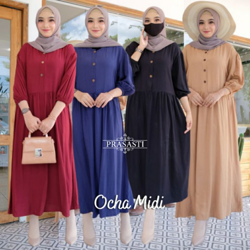 gamis midi dress muslim OCHA MIDI