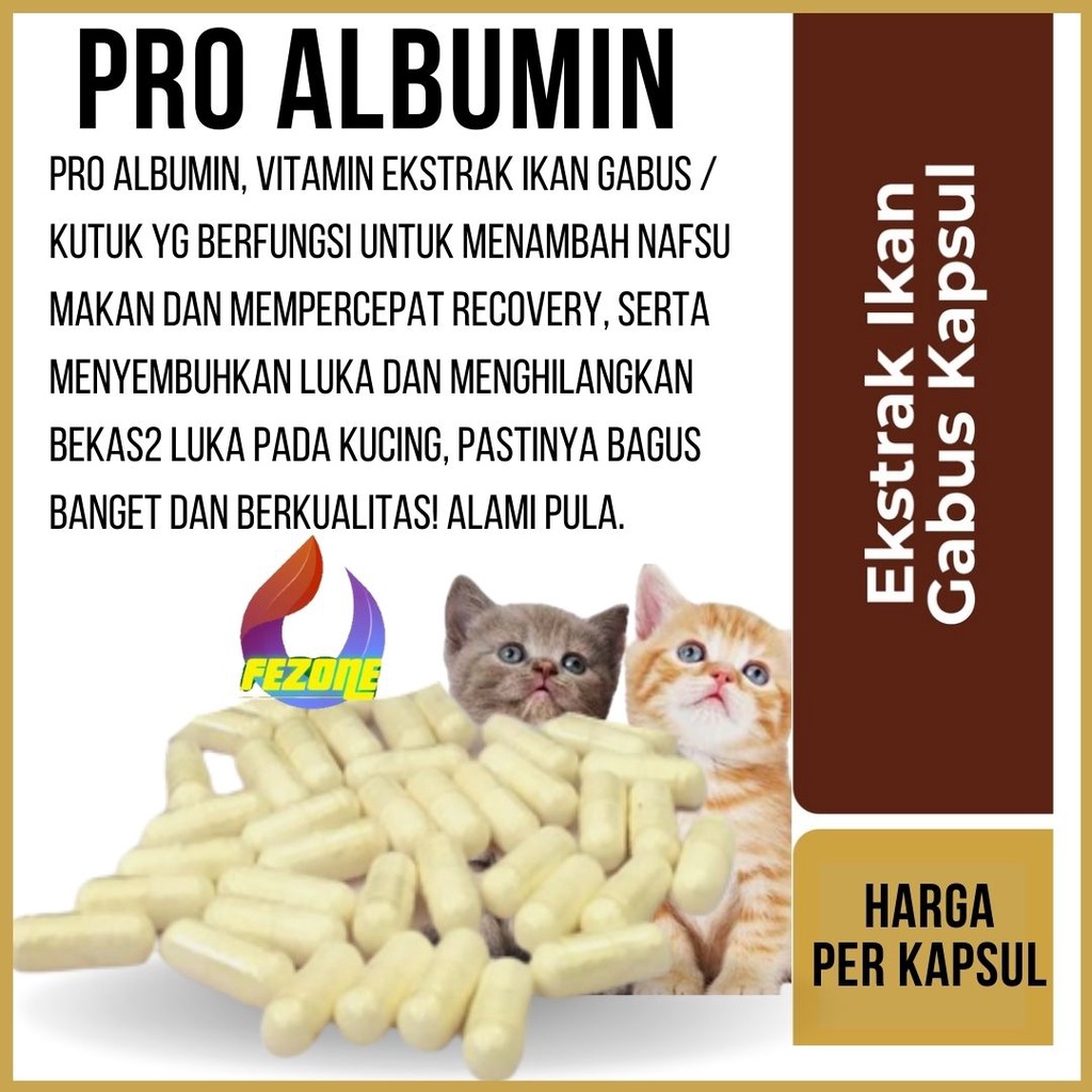 Ektrak Ikan Gabus Pro Albumin Cepat Untuk Menyembuhkan Luka Pada Kucing dengan Bahan Alami Tanpa Pengawet Original FEZONE