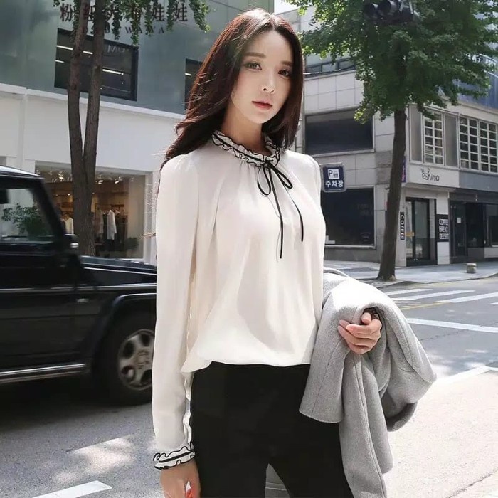 Dress Panjang Bunga Bunga Korean Style - Hye Kyo Maxi Dress Long  IV699 Baju Atasan Lengan Panjang V