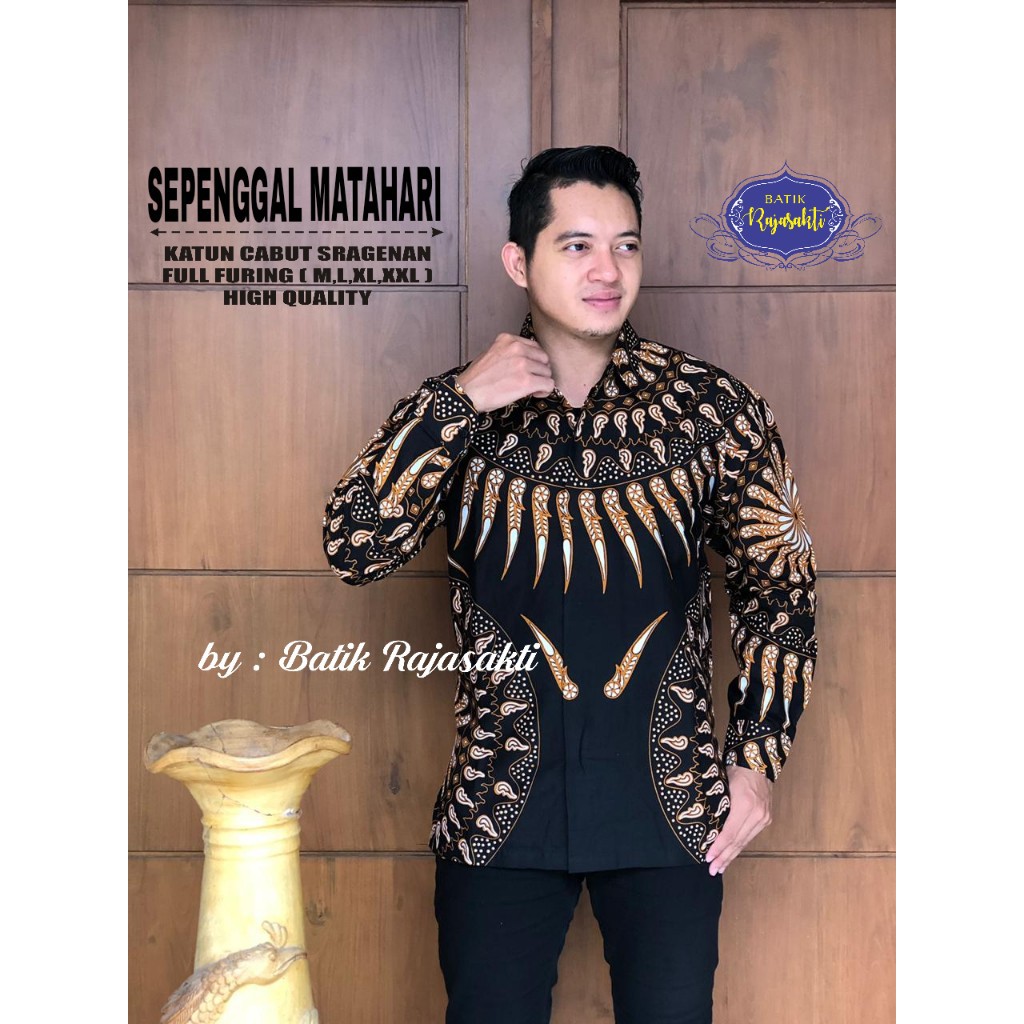 SEPENGGAL RAJASAKTI KEMEJA BATIK SOLO PRIA LENGAN PANJANG LAPIS FURING ATASAN BATIK PREMIUM MODERN KATUN HALUS BAHUWIRYA  BANAMITRA BANAMITRA PUTIH BANGSAWAN BAYU PUTRA BERLIAN BIRU BHARATAYUDA BIMASENA BIRENDRA BIRU INDAH BRAHMAKERTA BRAHMAKERTA MERAH