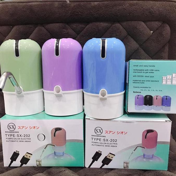 Pompa Galon Elektrik Recharge Dispenser Air Galon Charge C-201 - Hijau sx-C202