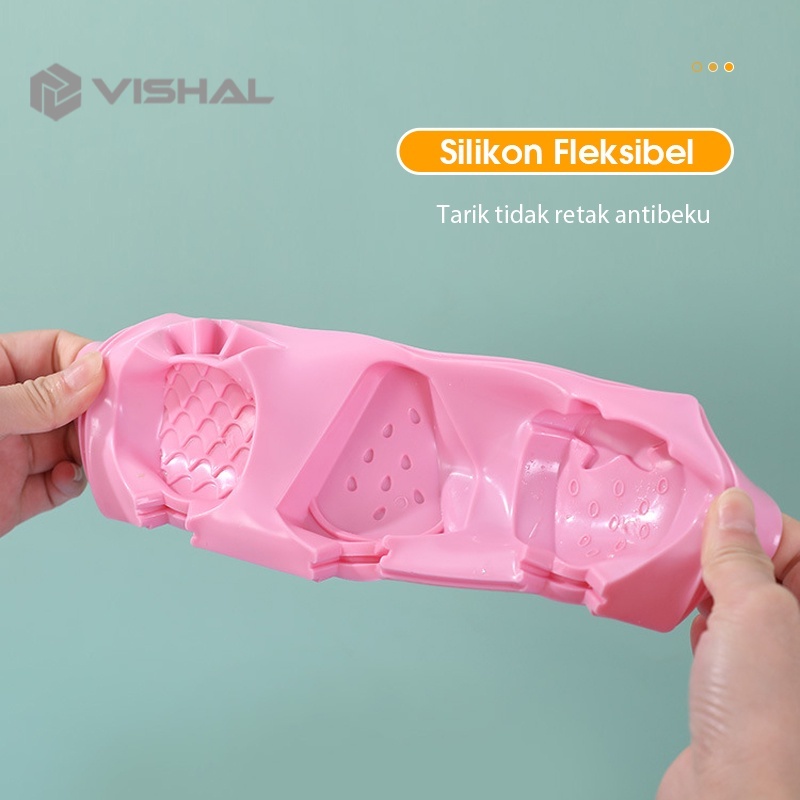 VISHAL Cetakan Ice Cream Silikon / Ice Cream Mold Dapur Cetakan Silikon Es Krim Musim Panas DIY VS-99