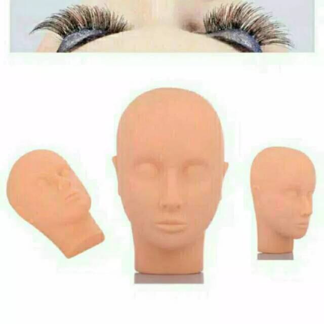 MANNEQUIN KEPALA EYELASH HEAD PATUNG KEPALA TRAINING EYELASH MANEKIN EYELASH EXTENSION MAKEUP WAJAH UNTUK LATIHAN