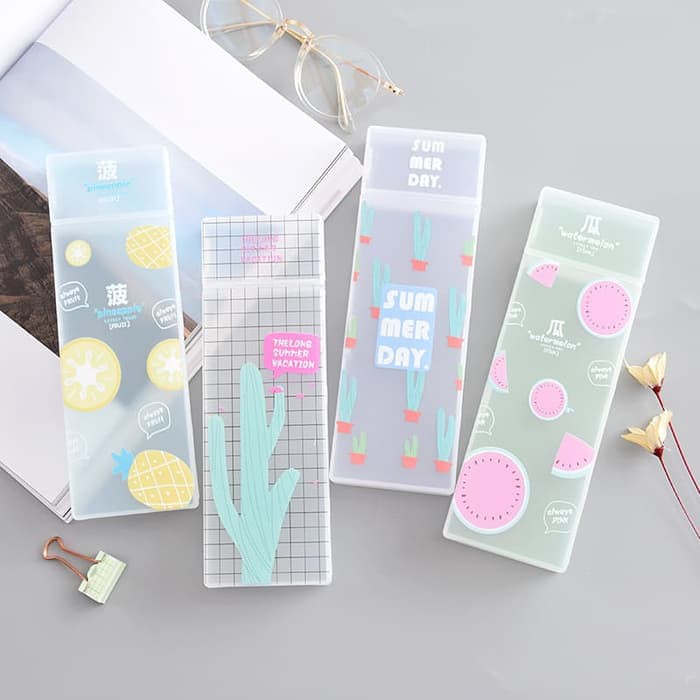 

Tempat Pensil / Pencil Box Transparan Motif Lucu
