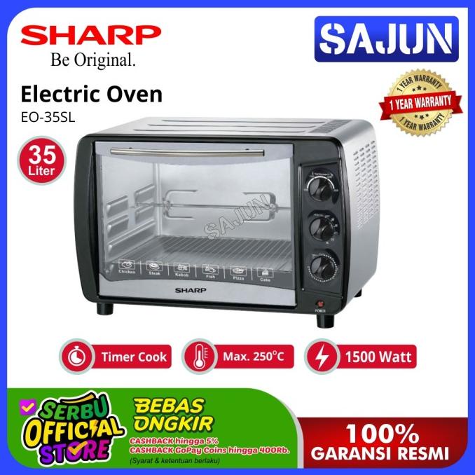 Jual SHARP New Electric Oven 35 Liter EO35SL Oven Listrik Grill
