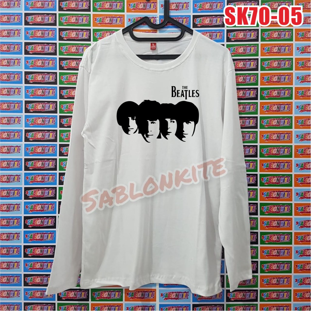 MURAH !! kaos sablon THE BEATLES 5 bahan kaos cotton combed 30S