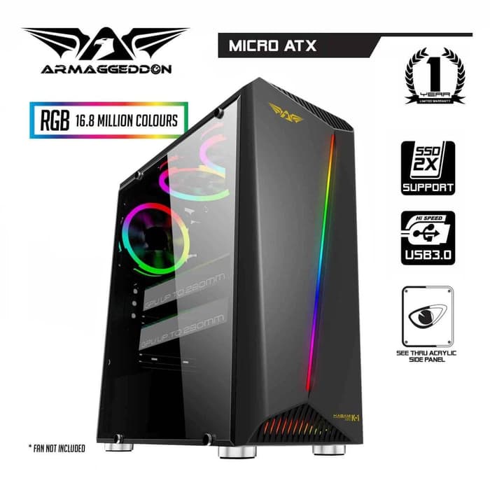 Armaggeddon Kagami K1 Micro ATX With RGB Lightning Effect