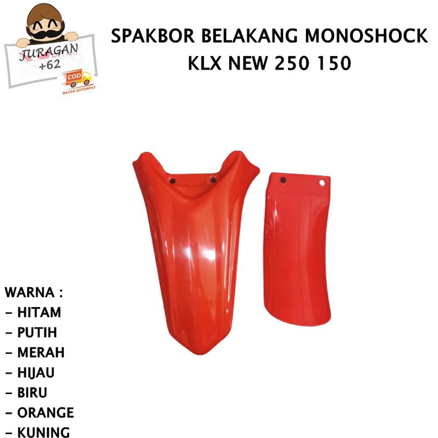 SPAKBOR SET KLX NEW 150 250 DTRACKER BELAKANG COVER LUMPUR MONOSHOCK D TRACKER