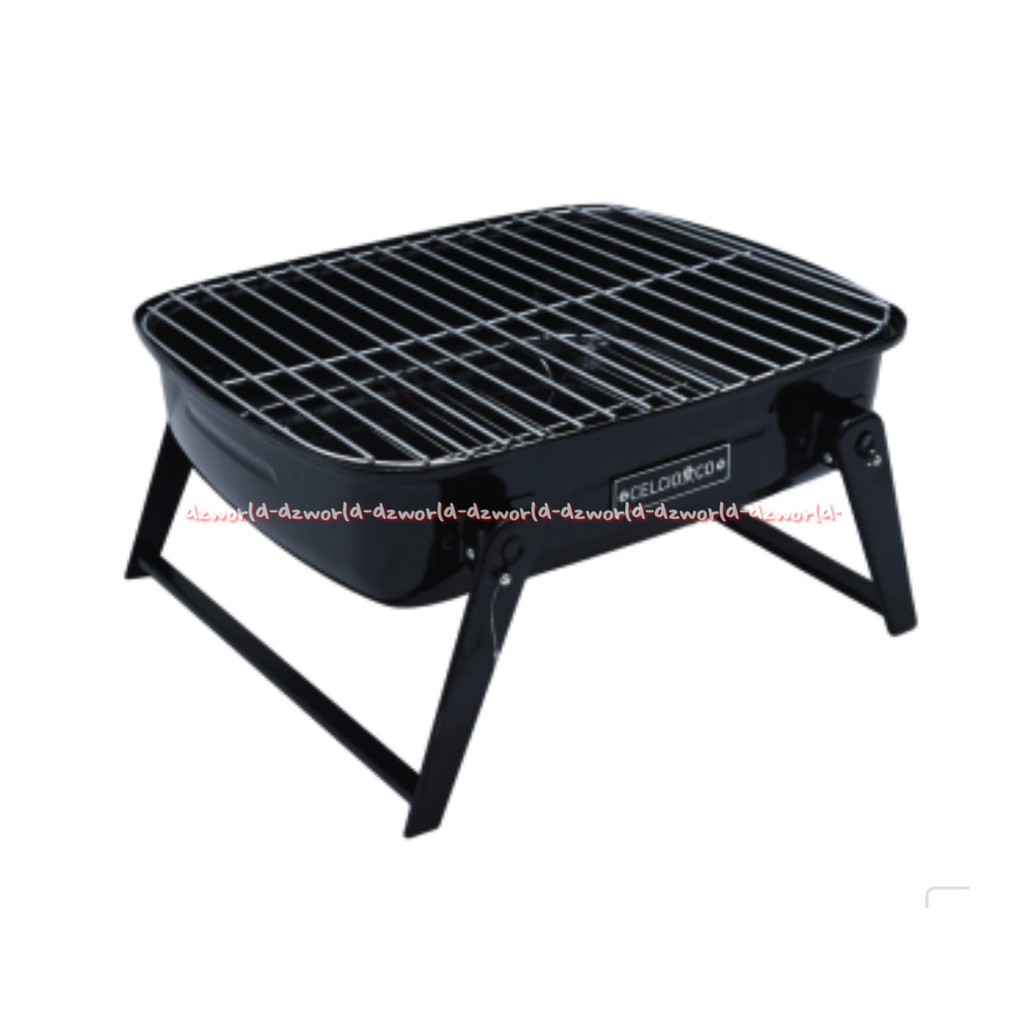 Celcio &amp; Co BBQ Charcoal Pemanggang Arang Portable Alat Barbeque Untuk Bakar Masakan Cocok Untuk Travelling Di Taman Celcio Co Cecio Bisa Ditenteng