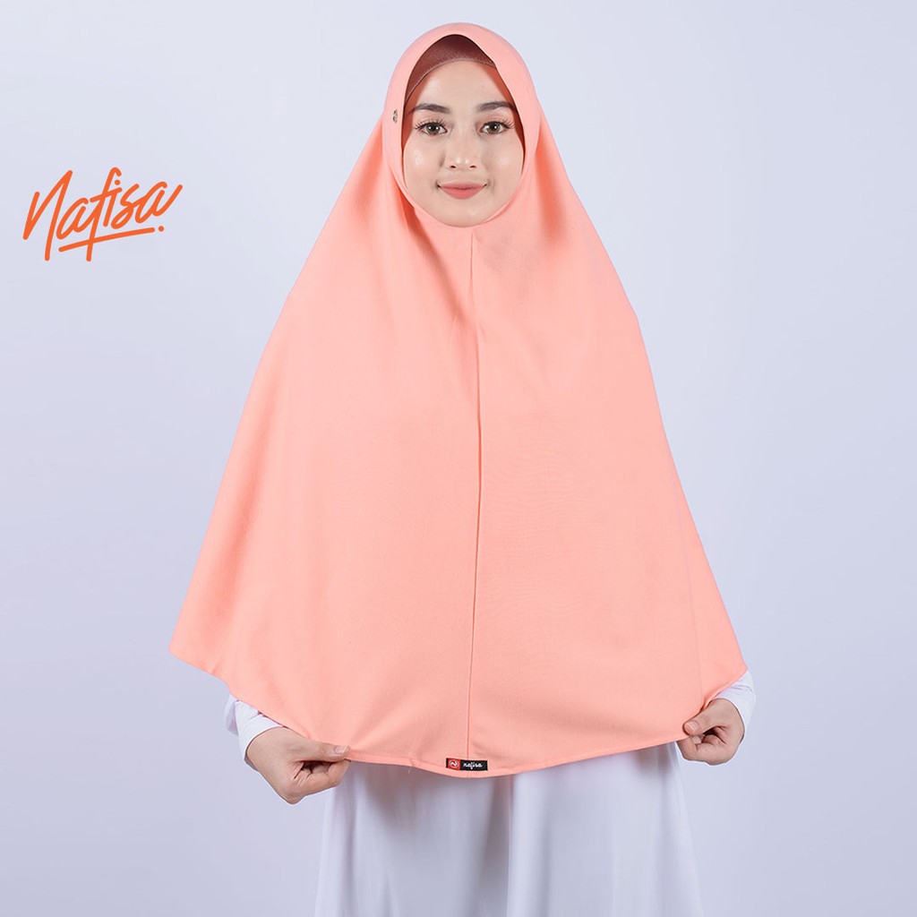 Jilbab Instan Bergo Nafisa ASHA | Hijab Instan Syar'i Kerudung Pad Kecil Antem Hijab Instan Kaos Polos