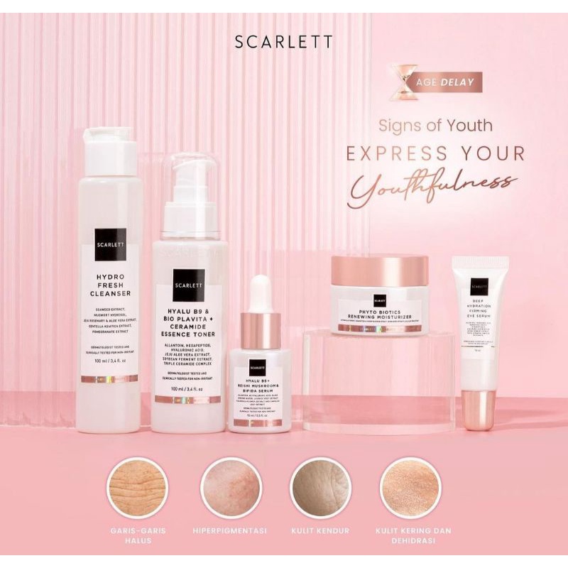 SCARLETT C POWER HAPPY AGE DELAY EYE HYDRO CLEANSER TONER ESSENCE ACNE BRIGHTLY EVER AFTER TO GLOW SERUM CREAM GLOWTENING FACIAL WASH NIGHT DAY MUGWORT MASK SOOTHING GEL HYDRATING MASKER LOTION SHOWER SCRUB SABUN CHARMING JOLLY COFFEE FRESHY BODY CREAM