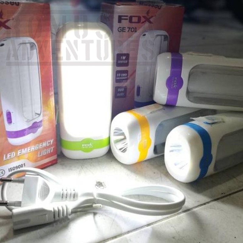 Fox 702 Senter Lampu Emergency Charger Lampu Darurat Outdoor Camping