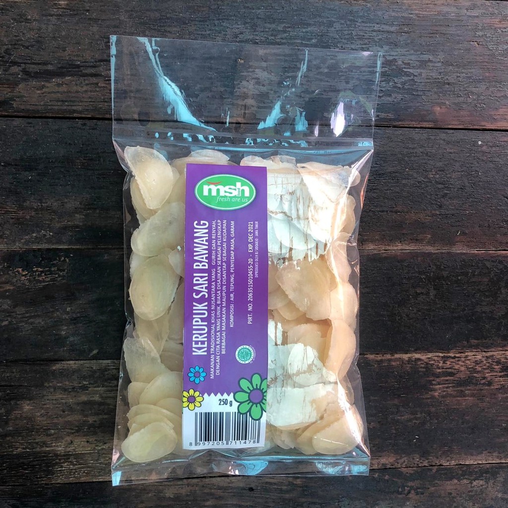 

Kerupuk Sari Bawang 250 Gr