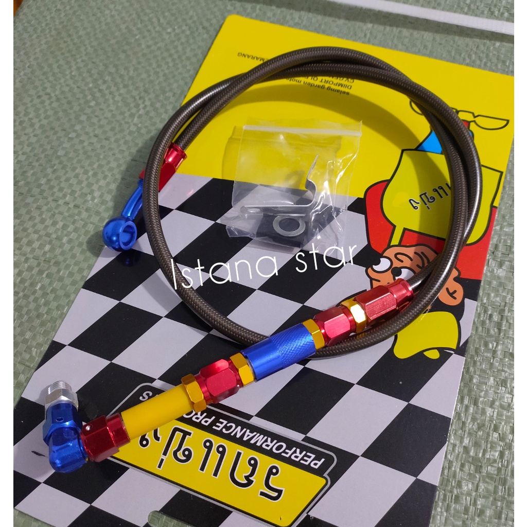 SELANG REM DEPAN VARIASI/SLANG REM DEPAN/KABEL REM DEPAN CARBON SERAT PSI CARBON 95CM