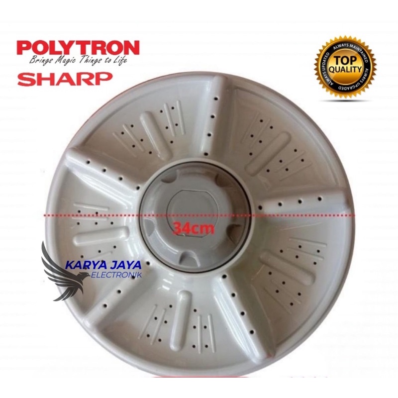 Pulsator Mesin Cuci Sharp 2 Tabung Diameter 34 cm As Gigi 10