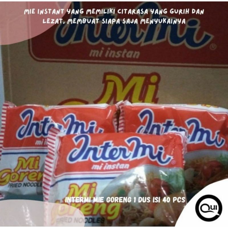 

Indofood intermi mie instan goreng (60gr) 1dus isi 40 intermie