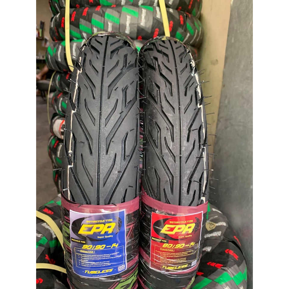 Sepasang Ban Tubles Motor Matic Beat Vario Spacy Ukuran 80/90 & 90/90 Ring 14 EPR