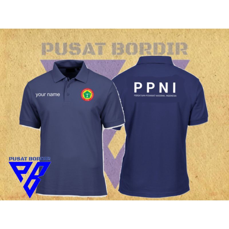 Polo shirt PPNI full bordir/ Kaos polo PPNI full bordir / tshirt polo ppni