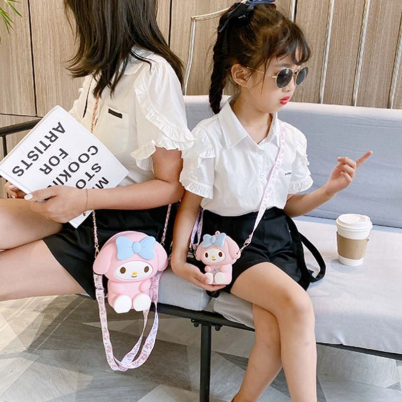 Tas selempang anak motif unicorn/tas pinggang anak unicorn/tas import anak unicorn bulu lembut/tas jelly pop it