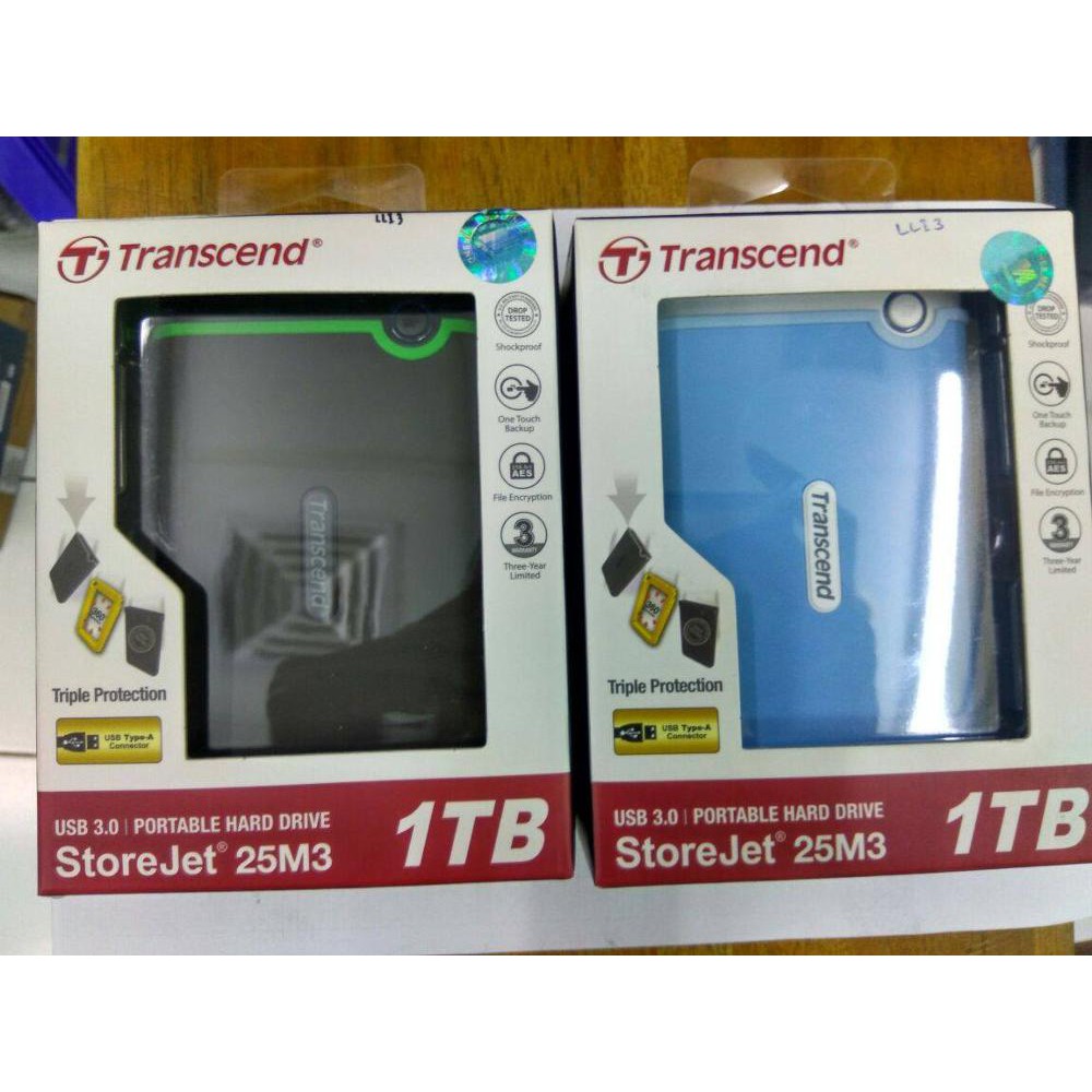 TRANSCEND STOREJET 25M3 1TB - HDD / HARDISK EXTERNAL ANTISHOCK