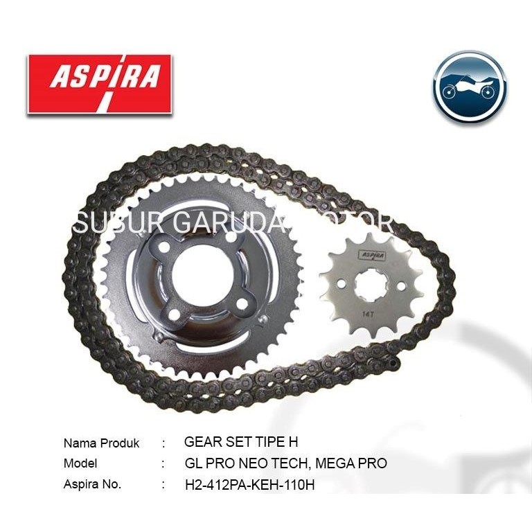 Buruan Beli Gir Rantai Set Gear Paket Baja Gl Pro Neotech Megapro Kgw Shopee Indonesia