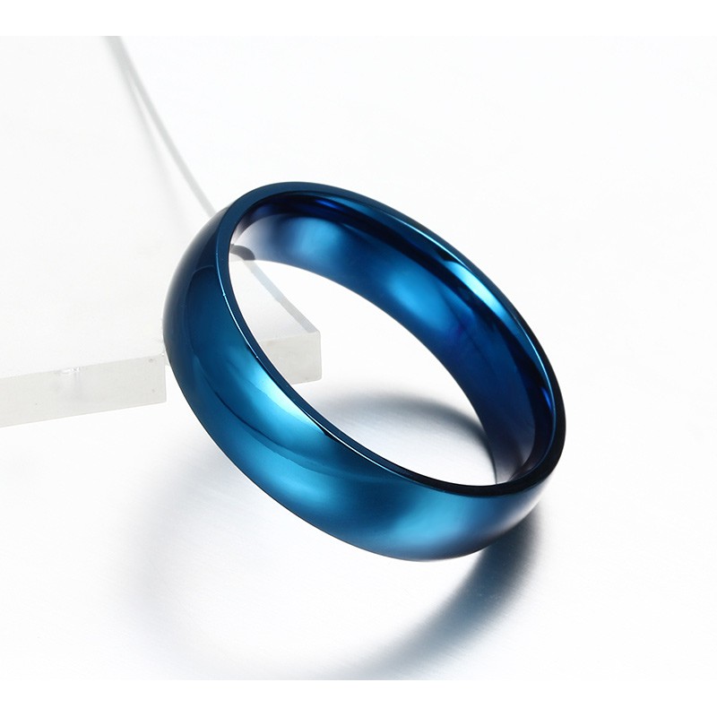 Cincin Couple / Tunangan / Nikah / Pasangan / Titanium C025Blue