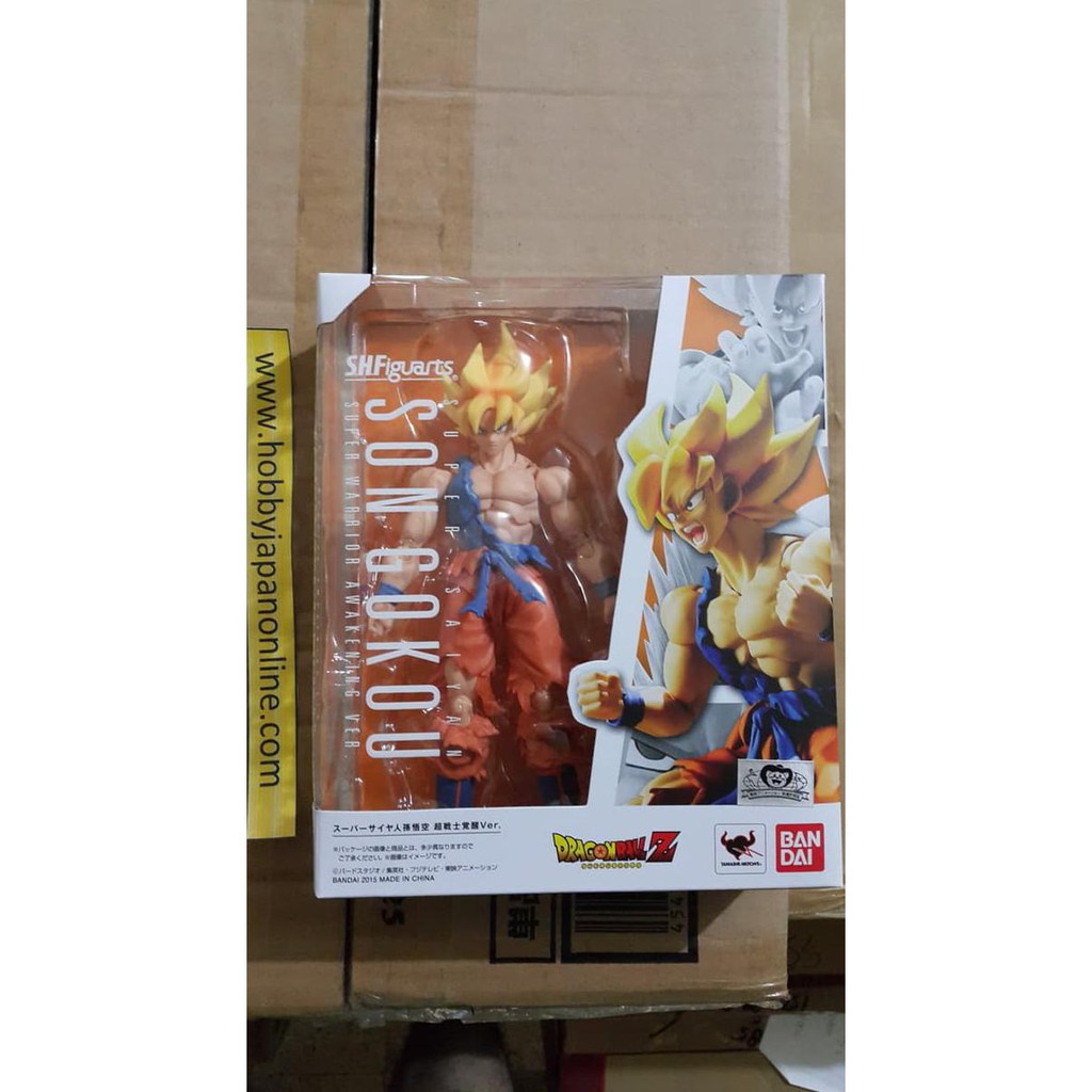 Shf Super Saiyan Son Goku Super Warrior Awakening Bandai Unit Baru