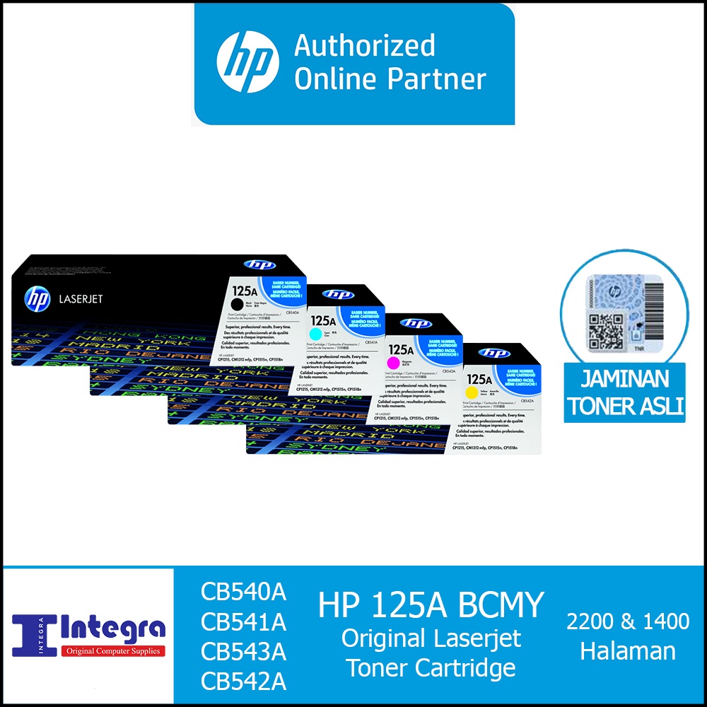 Toner HP  1 Set 125A ( Bk, C, M, Y ) Original LaserJet Cartridge