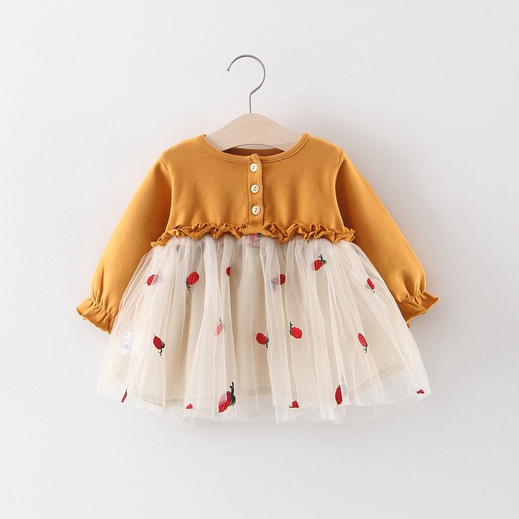 Dress Baby Import Perempuan Kancing Tutu Nanas 1-4 tahun