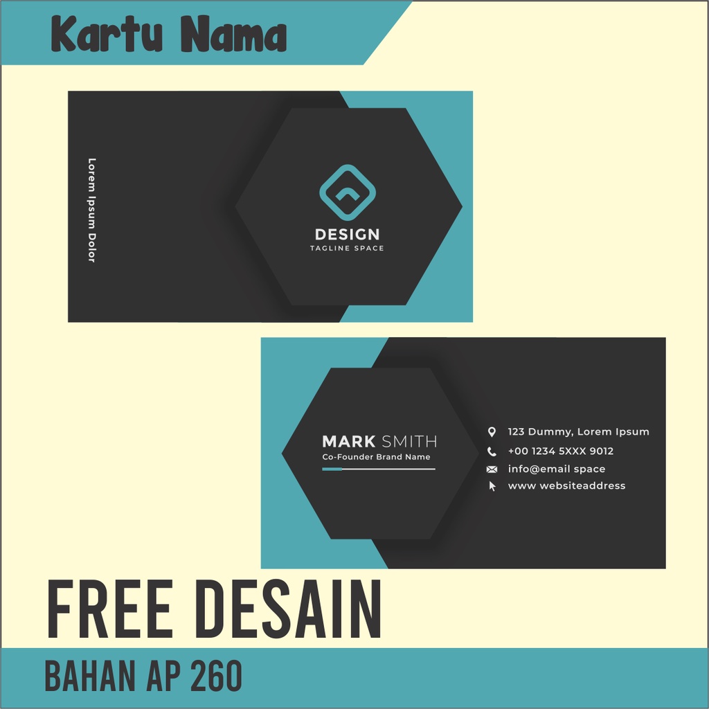 CETAK KARTU NAMA / TANDA PENGENAL ZA