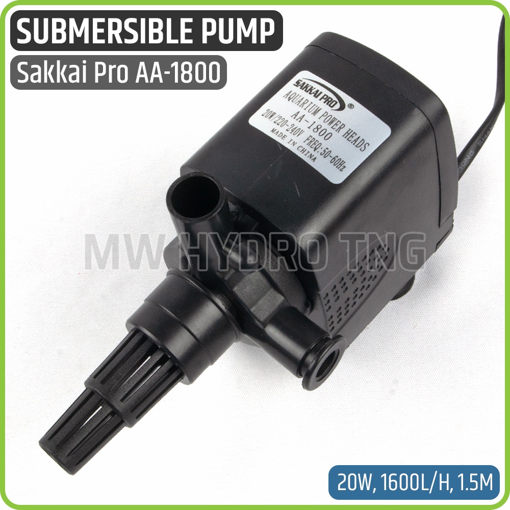 SAKKAI PRO AA-1800, Submersible Water Pump, 3 in 1 - Pompa Air Celup