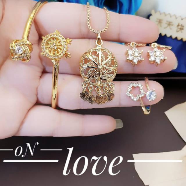 Xuping set perhiasan lapis emas 24k 0510j