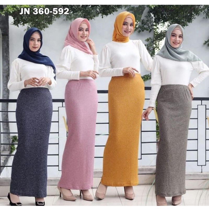 SPAN RIB ROK SPAN /SPAN/ROK/SPAN PANJANG/ROK SPAN PANJANG WANITA