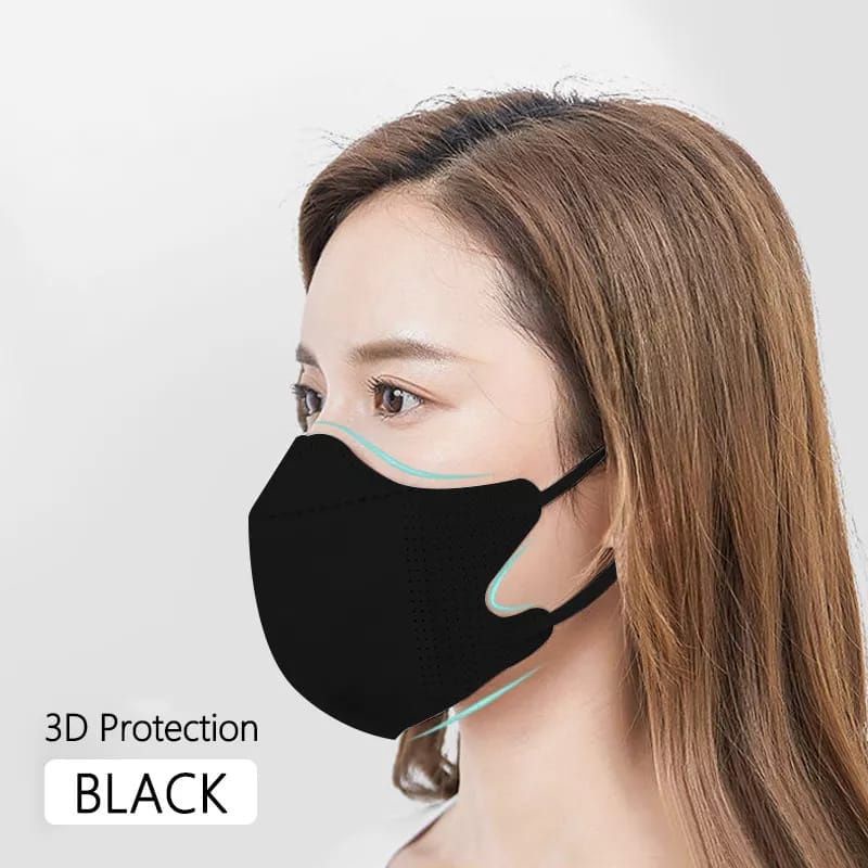 Masker Duckbil 3ply isi 50pcs hitam putih/MIX WARNA