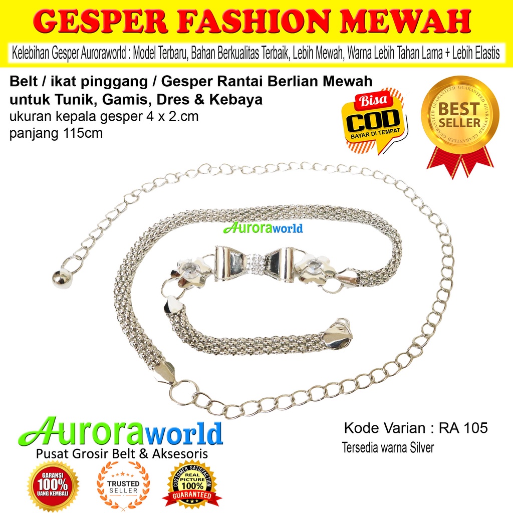 AURORAWORLD BELT RANTAI GESPER RANTAI UNTUK GAMIS DRESS TUNIK