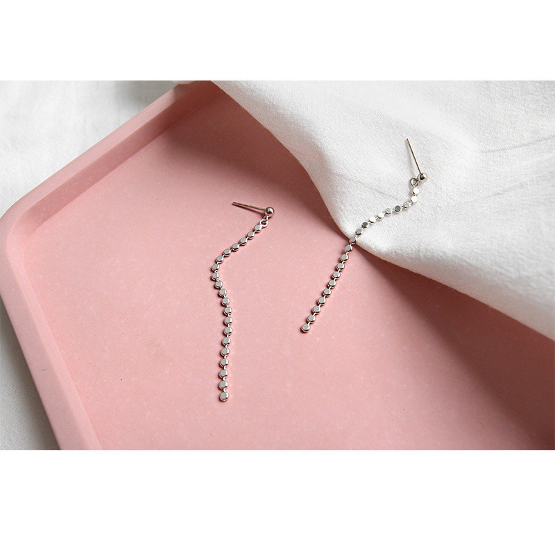 Anting Gantung Sterling Silver 925 100% Asli 2.5mm Panjang 62mm Untuk Wanita
