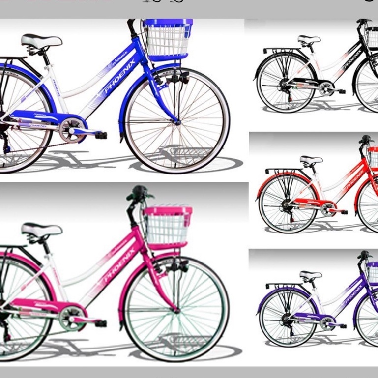 SEPEDA CTB PHOENIX 116 MX 7 SPEED CITYBIKE CEWEK SEPEDA KERANJANG