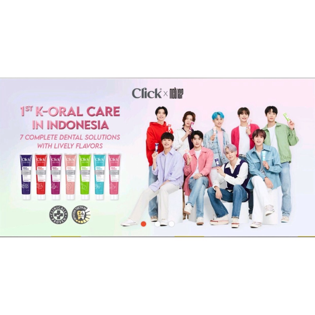 READY dan ORIGINAL!!! NCT 127 / Pasta Gigi CLICK Natural Toothpaste Whitening