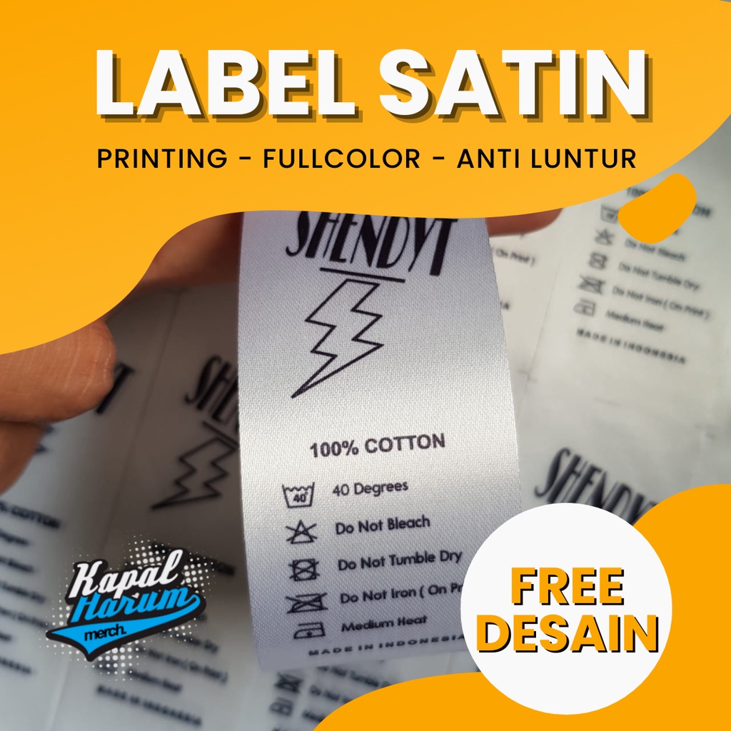 

(1 ROLL) KAPALHARUM LABEL SATIN PRINTING / LABEL KAOS / LABEL HIJAB / ANTI LUNTUR / FULLCOLOR / FULLPRINTING / LABEL PITA / LABEL SATIN / LABEL SABLON / LABEL PITA SATIN / LABEL PITA PRINTING / LABEL CUSTOM / LABEL NAMA / CUSTOM LOGO