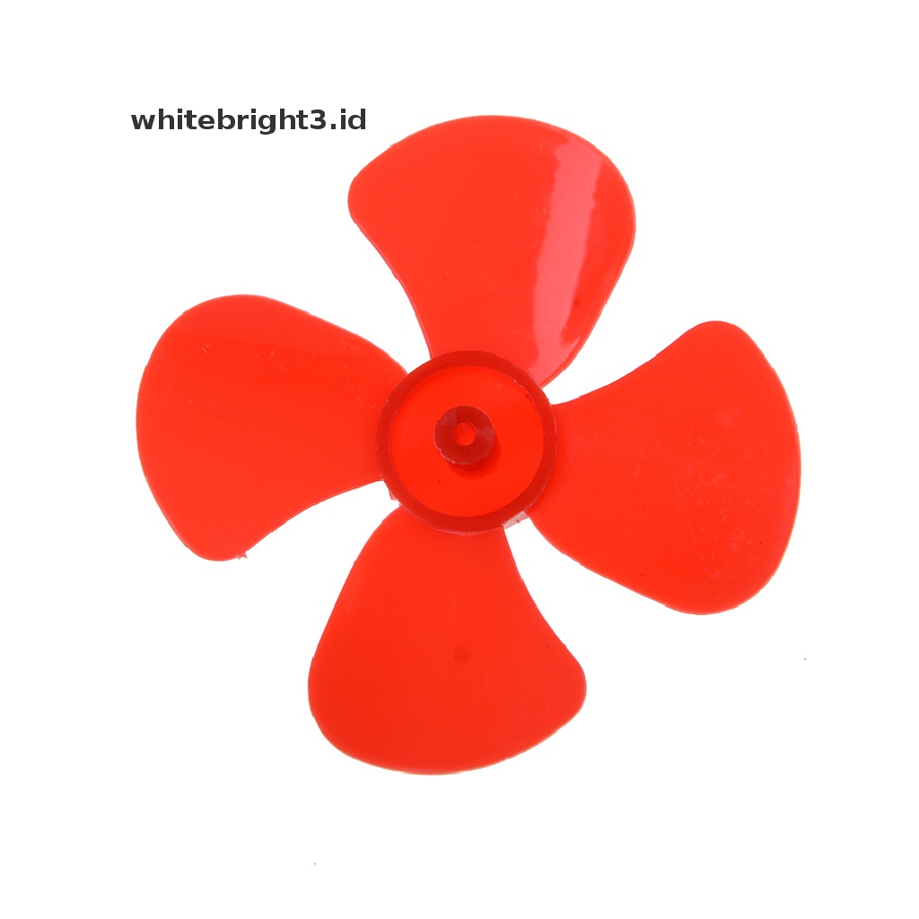 (whitebright3.id) 6pcs Baling Baling Plastik ABS 4 Bilah Ukuran 2mm X 56mm