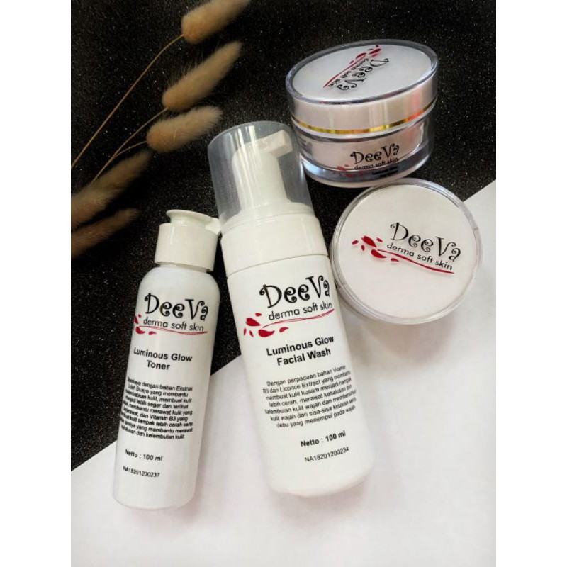 Deeva Luminous Glow paket (skincare bpom/perawatan wajah/skincare/Deeva Luminous glow)