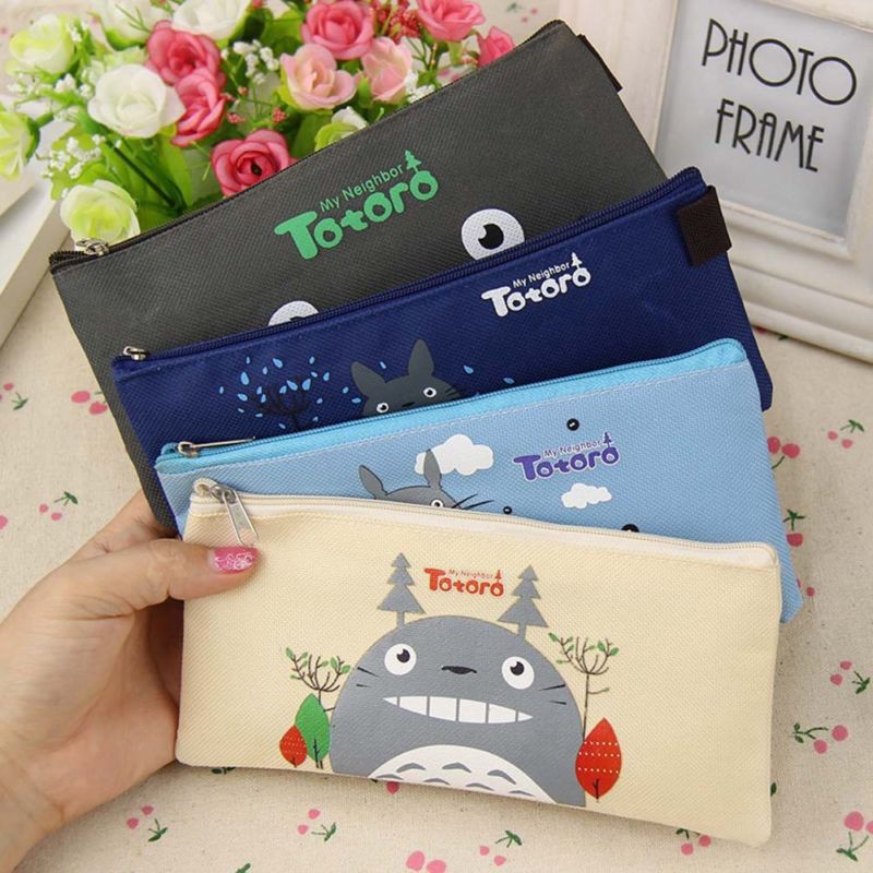 

Perlengkapan Sekolah Yo Yo Tempat Pensil Kanvas Motif Kartun Totoro / Totoro untuk Kosmetik /